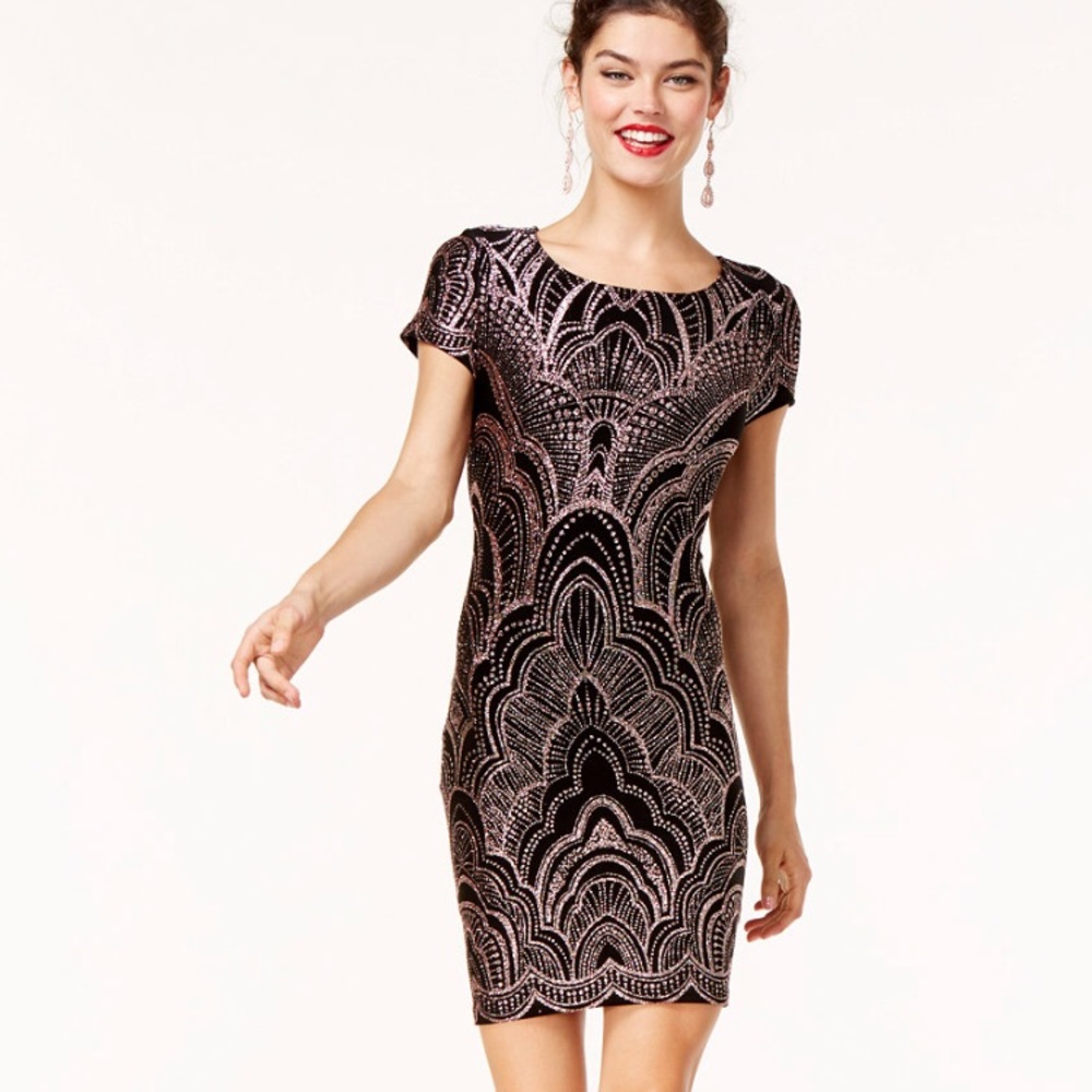 Glitter print dress size M - Picture 3 of 6